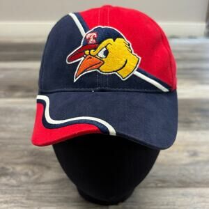 Vintage Y2K Annco MiLB Toledo Mud Hens Blue Red OSFA Strapback Hat Baseball Cap